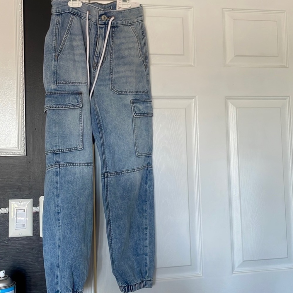 AMERICAN EAGLE Blue Denim Jogger Jeans SIZE 00